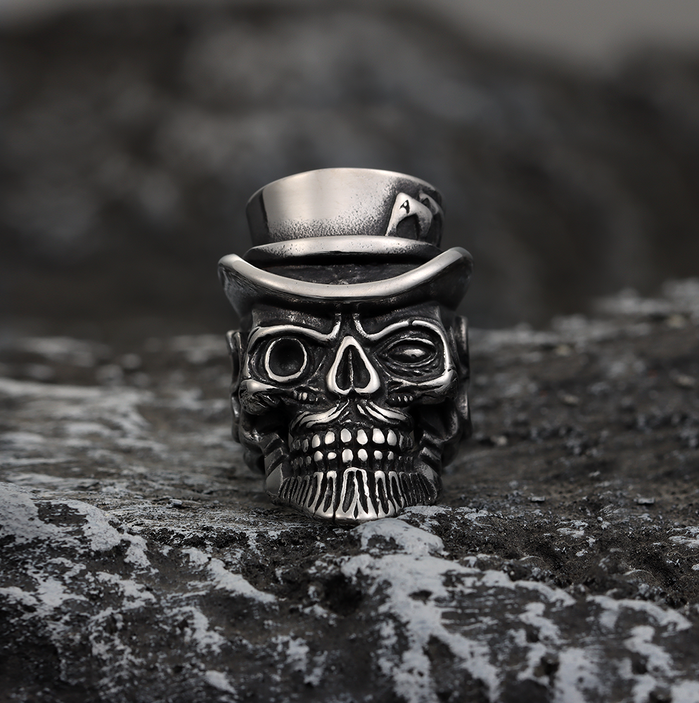 Gentleman Poker Ace Skull Ring