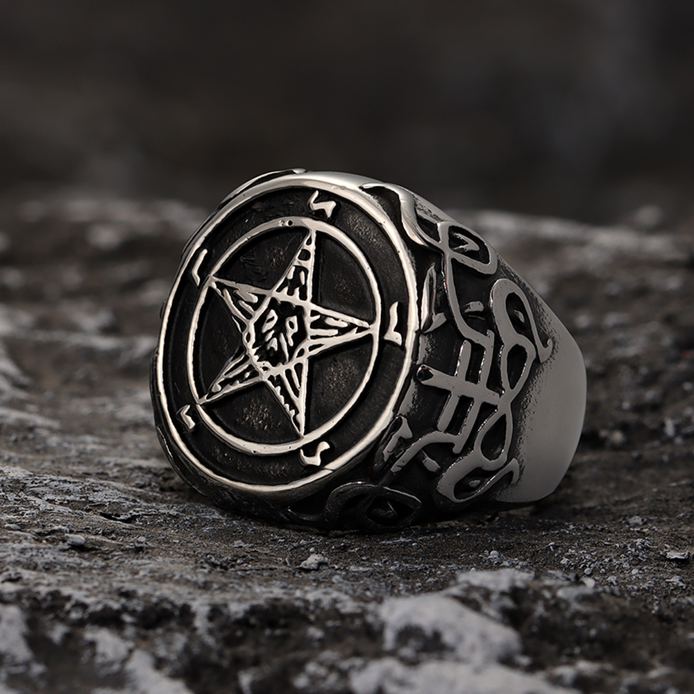 Pentagram Pattern Ring