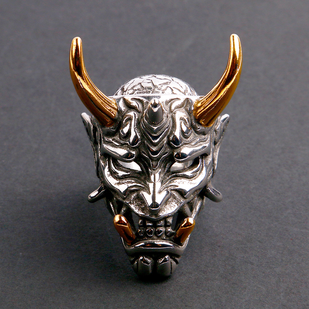 Men's Demon Mask Skull Ring