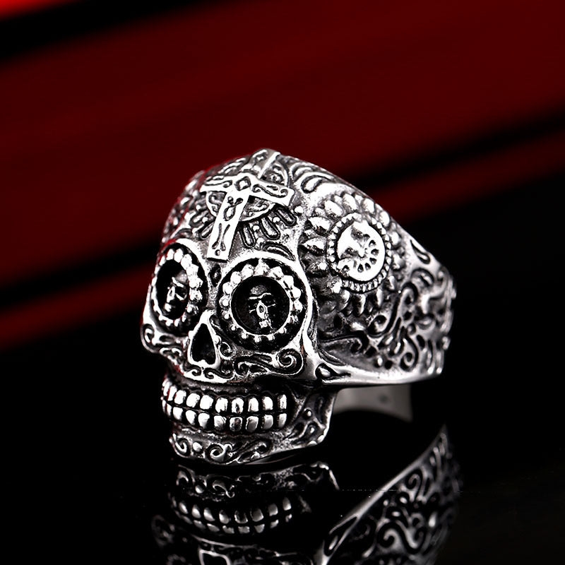 Sugar Skull Ring - Stainless Steel