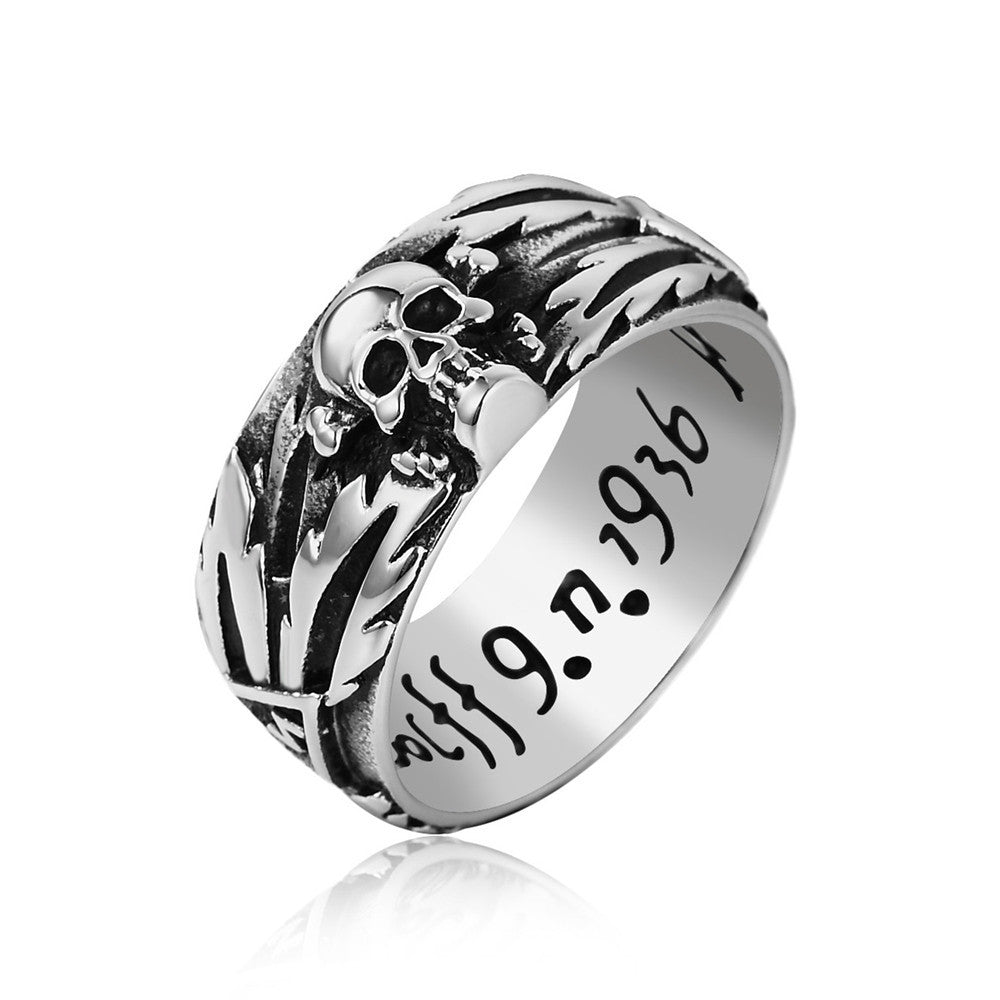 Gothic Skull Couple Band Rings