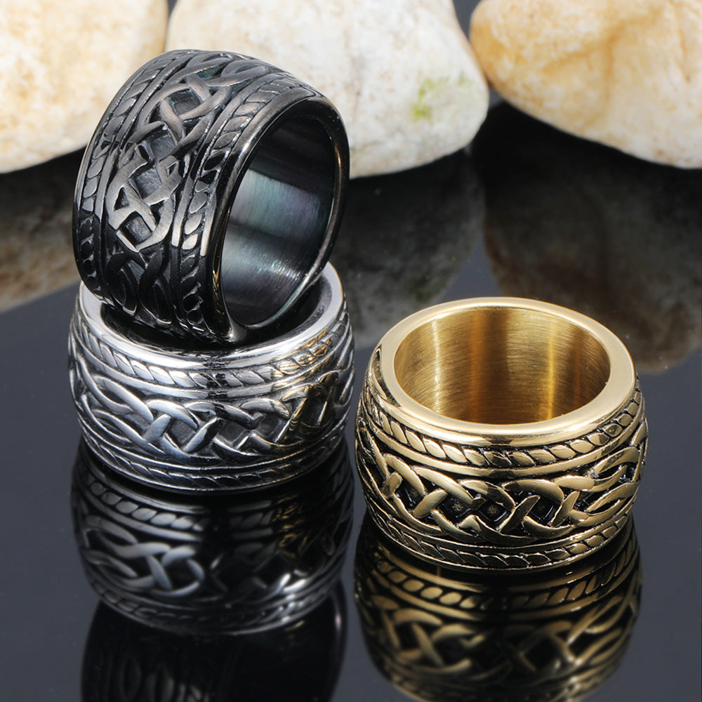 Men's Punk Retro Celtic Kink Ring