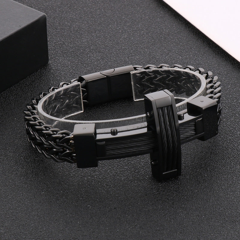 Wia Line Cross Bracelet