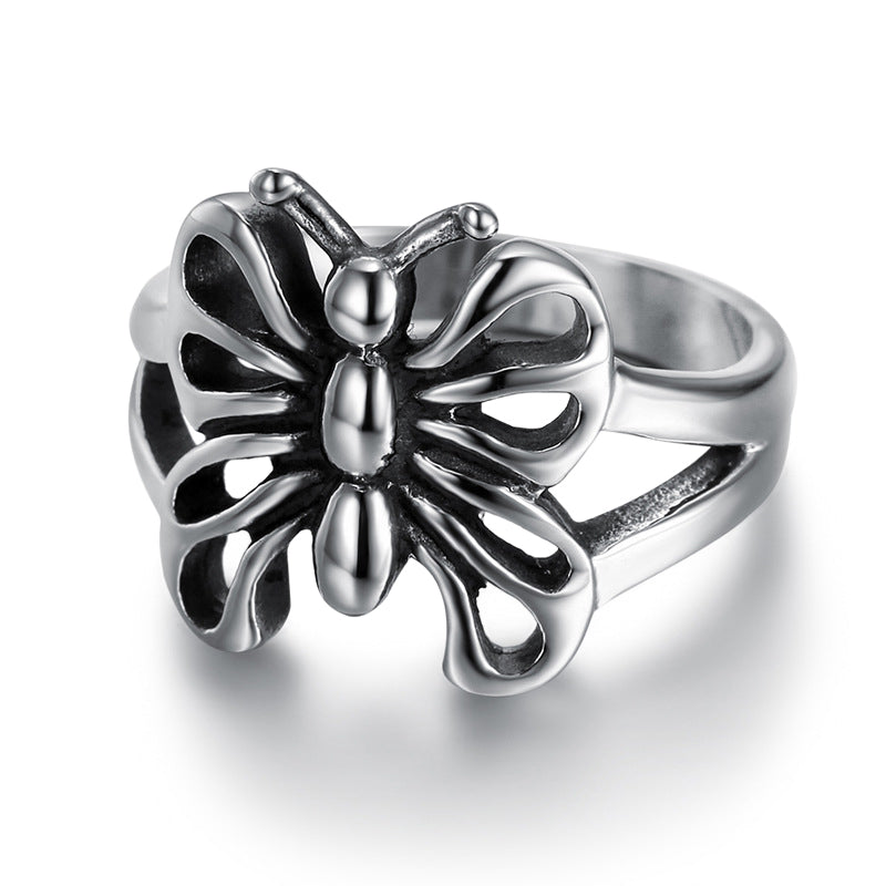 Punk Gothic Butterfly Ring